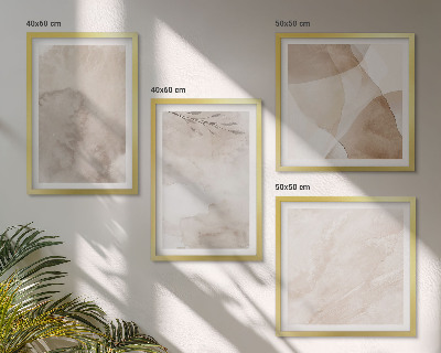 Set de cuadros modernos para salón Pinturas de acuarela con texturas bohemias