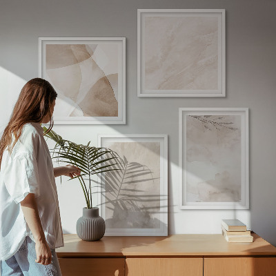 Set de cuadros modernos para salón Pinturas de acuarela con texturas bohemias