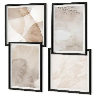 Set de cuadros modernos para salón con diseños de pinturas de acuarela de estilo bohemio