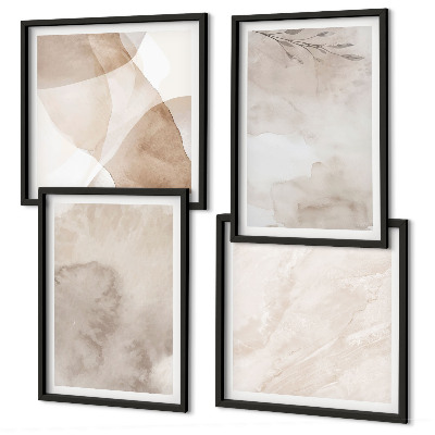 Set de cuadros modernos para salón Pinturas de acuarela con texturas bohemias