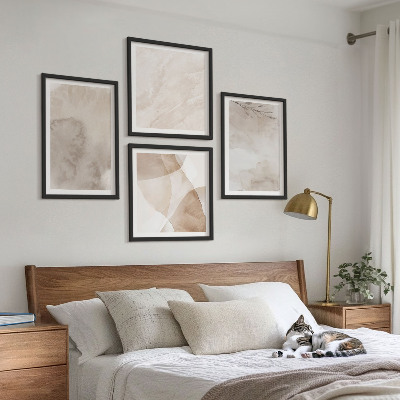 Set de cuadros modernos para salón Pinturas de acuarela con texturas bohemias
