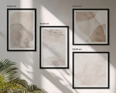 Set de cuadros modernos para salón con diseños de pinturas de acuarela de estilo bohemio