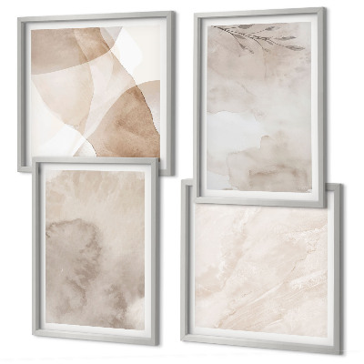 Set de cuadros modernos para salón Pinturas de acuarela con texturas bohemias