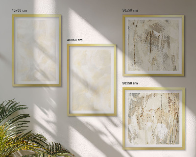 Set de 4 cuadros para salón Diseño de pintura con textura brillante
