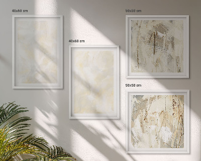 Set de 4 cuadros para salón Diseño de pintura con textura brillante