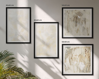 Set de 4 cuadros para salón Diseño de pintura con textura brillante