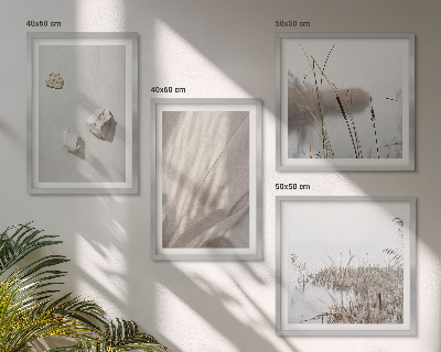 Set de 4 cuadros para salón Primeros planos de la estructura de estilo bohemio