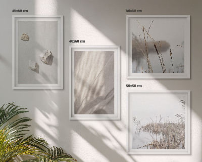 Set de 4 cuadros para salón Primeros planos de la estructura de estilo bohemio