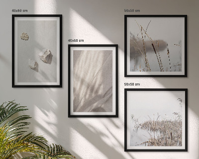 Set de 4 cuadros para salón Primeros planos de la estructura de estilo bohemio