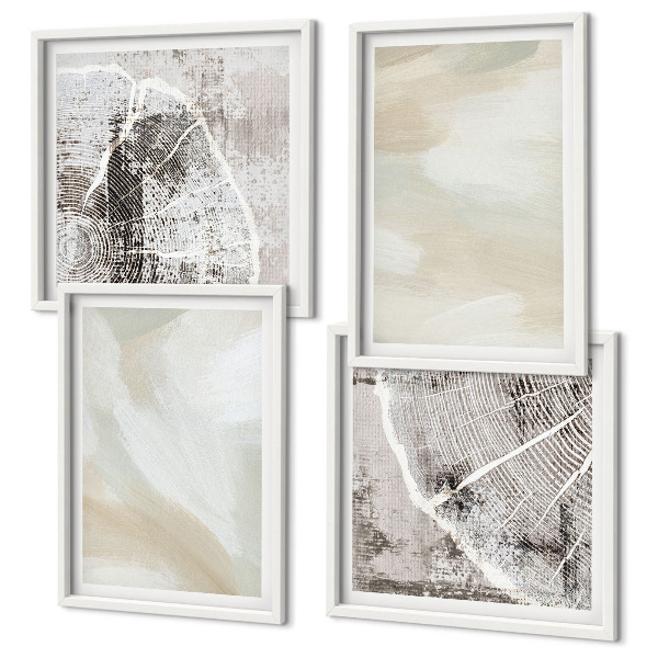 Set de cuadros modernos para salón Textura de pintura minimalista