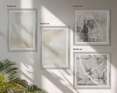 Set de cuadros modernos para salón con diseño de textura de pintura minimalista