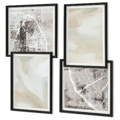 Set de cuadros modernos para salón con diseño de textura de pintura minimalista