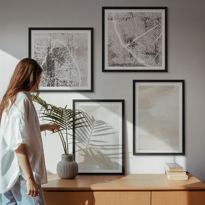 Set de cuadros modernos para salón Textura de pintura minimalista
