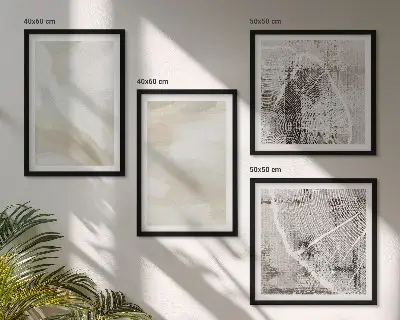 Set de cuadros modernos para salón con diseño de textura de pintura minimalista