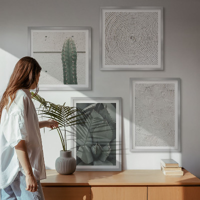 Set de cuadros modernos para salón Texturas veraniegas de los trópicos