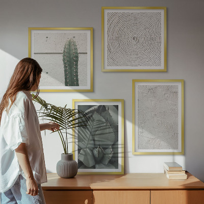 Set de cuadros modernos para salón Texturas veraniegas de los trópicos