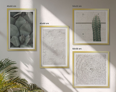 Set de cuadros modernos para salón Texturas veraniegas de los trópicos