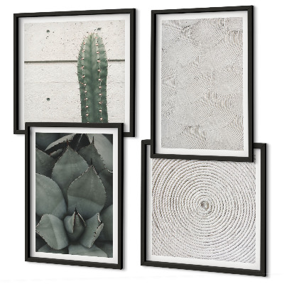 Set de cuadros modernos para salón Texturas veraniegas de los trópicos