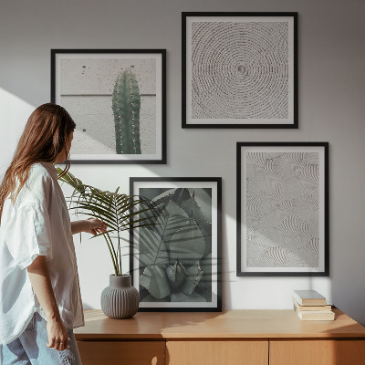 Set de cuadros modernos para salón Texturas veraniegas de los trópicos