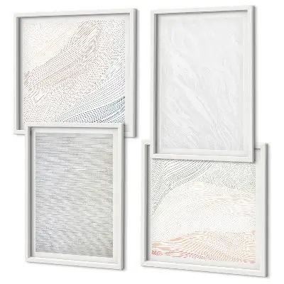 Galería de pared estructuras brillantes con patrones de arena