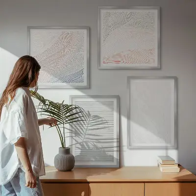 Galería de pared estructuras brillantes con patrones de arena
