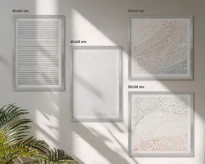 Galería de pared estructuras brillantes con patrones de arena