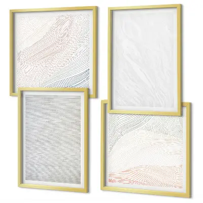 Galería de pared estructuras brillantes con patrones de arena