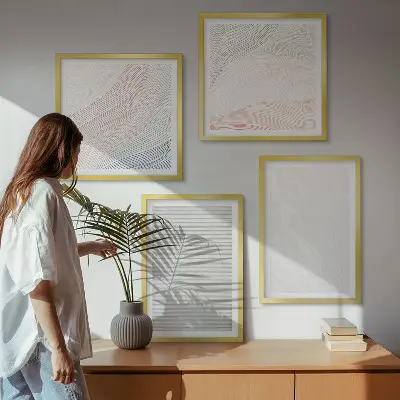 Galería de pared estructuras brillantes con patrones de arena
