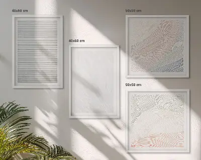 Galería de pared estructuras brillantes con patrones de arena