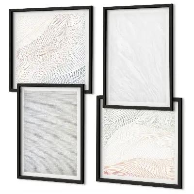 Galería de pared estructuras brillantes con patrones de arena