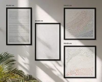 Galería de pared estructuras brillantes con patrones de arena
