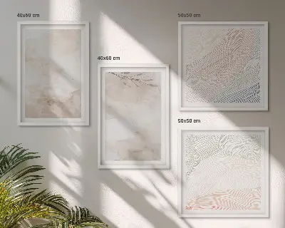Set de cuadros modernos para salón diseño de hojas de acuarela en tonos pastel
