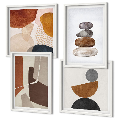 Set de 4 cuadros para salón Decoraciones de pintura abstracta