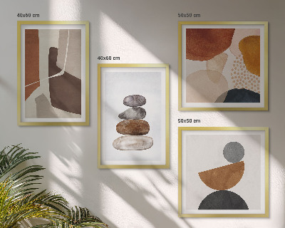 Set de 4 cuadros para salón Decoraciones de pintura abstracta