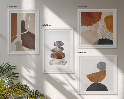 Set de 4 cuadros para salón Decoraciones de pintura abstracta