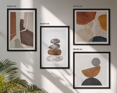 Set de 4 cuadros para salón Decoraciones de pintura abstracta