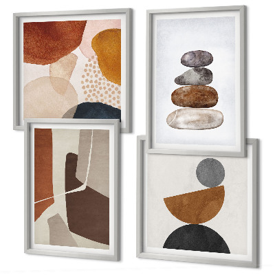 Set de 4 cuadros para salón Decoraciones de pintura abstracta