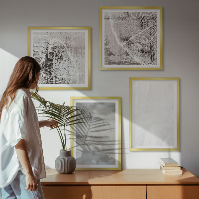 Set de cuadros modernos para salón Formas modernas abstractas