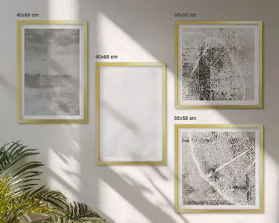 Set de cuadros modernos con diseño de formas abstractas para salón