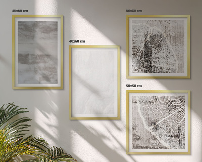 Set de cuadros modernos para salón Formas modernas abstractas