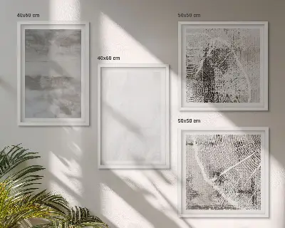 Set de cuadros modernos con diseño de formas abstractas para salón