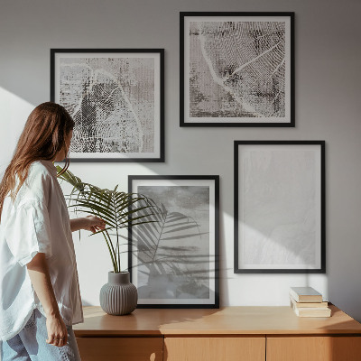 Set de cuadros modernos para salón Formas modernas abstractas