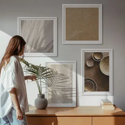 Galería de pared estructuras y texturas minimalistas