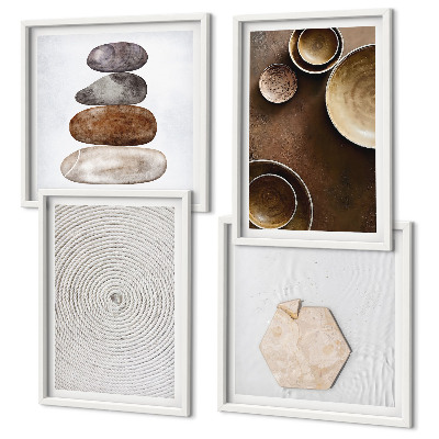 Set de cuadros modernos para salón Texturas en el arte moderno