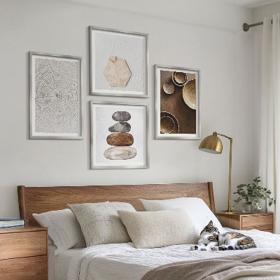 Set de cuadros modernos para salón Texturas en el arte moderno