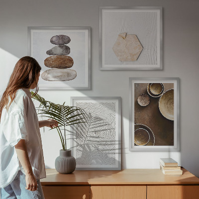 Set de cuadros modernos para salón Texturas en el arte moderno