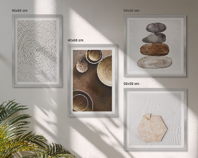 Set de cuadros modernos para salón Texturas en el arte moderno