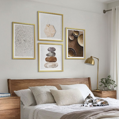 Set de cuadros modernos para salón Texturas en el arte moderno