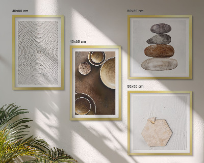 Set de cuadros modernos para salón Texturas en el arte moderno