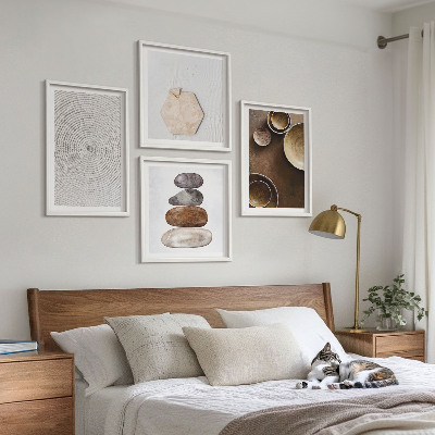 Set de cuadros modernos para salón Texturas en el arte moderno